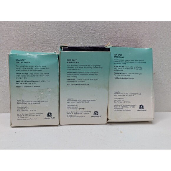 Disney Resorts H20+ Sea Salt 1 Facial And 2 Bath Soap 1.5 oz NEW Read - Picture 3 of 4